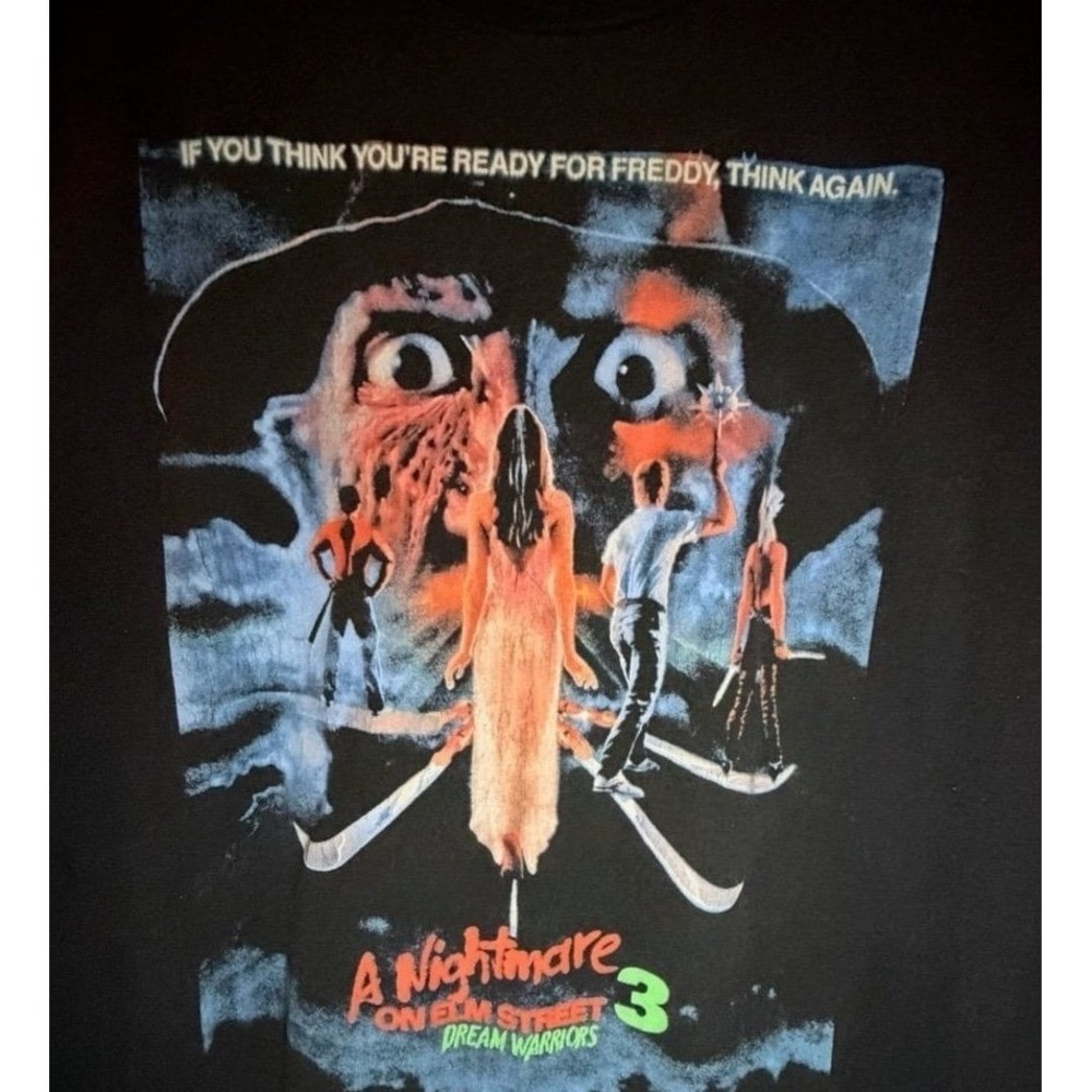 Nightmare On‎ Elm Street 3 Dream Warriors Movie Promo Graphic Black T-Shirt XXL
